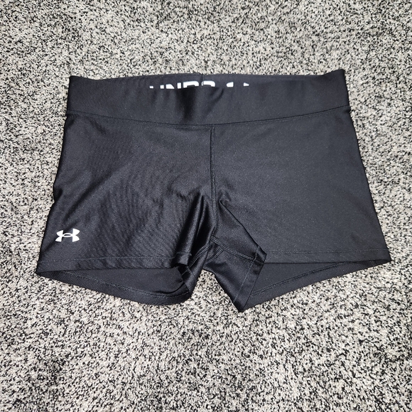 Under Armour Team Shortie Shorts Spandex Women's Sz Xl Black Workout, Volleyball - Picture 1 of 7